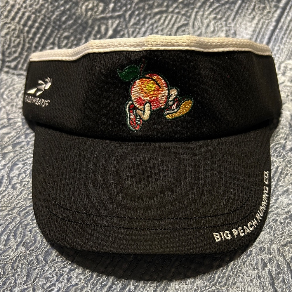 Headsweats Black Visor with Embroidered Design